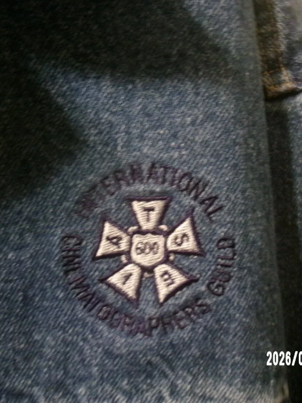 VTG International Cinematographers Guild Union Line Blue Jacket Movie Union 2XL